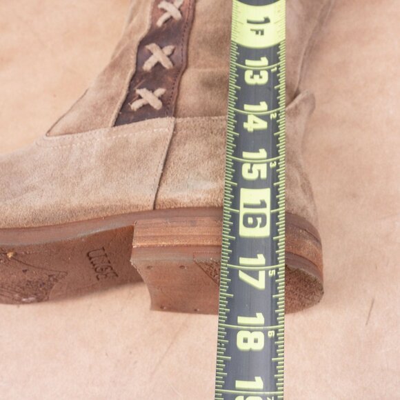 Born Women Ali Brown Distress Suede Farm Riding Knee Boots sz 9US EUR40 - Picture 8 of 10